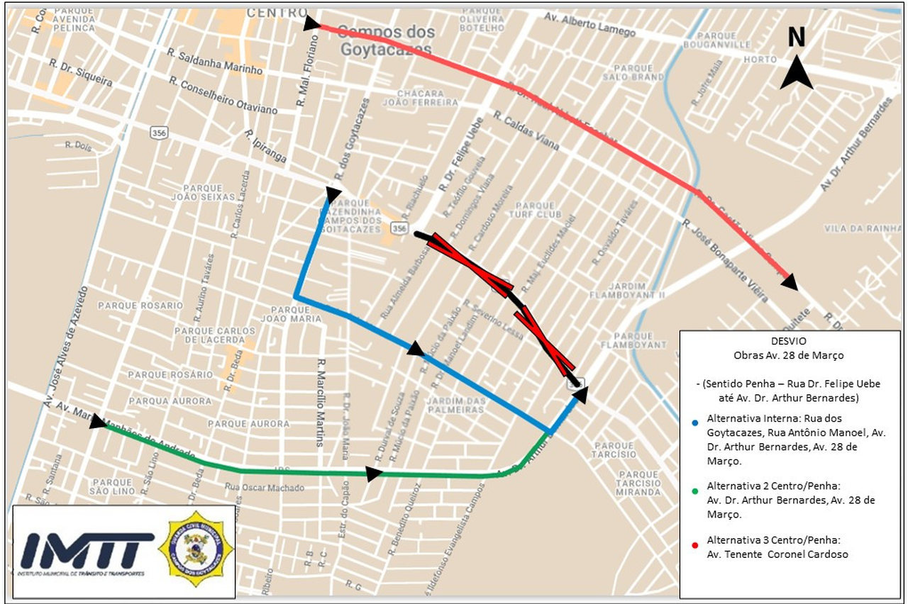 Trecho da Avenida 28 de Março interditada nesta segunda Tribuna NF